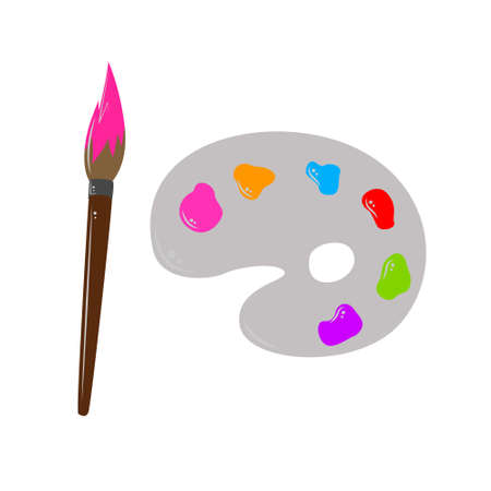 pallet brush design vector object illustrationのイラスト素材