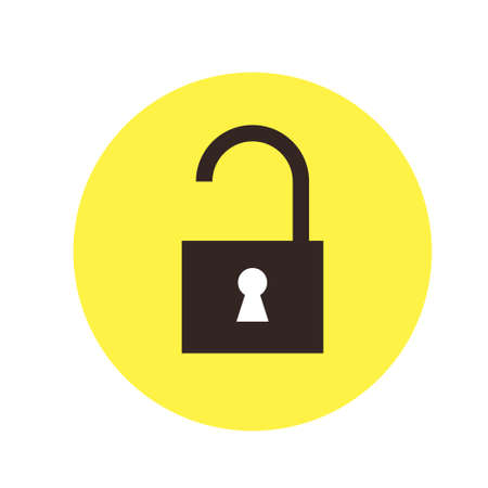 unlock badge design vector object illustrationのイラスト素材