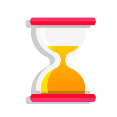 hourglass badge and icon design vector objects illustrationsのイラスト素材