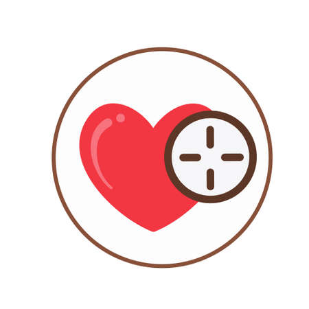 heart design vector illustration medical info badgesのイラスト素材