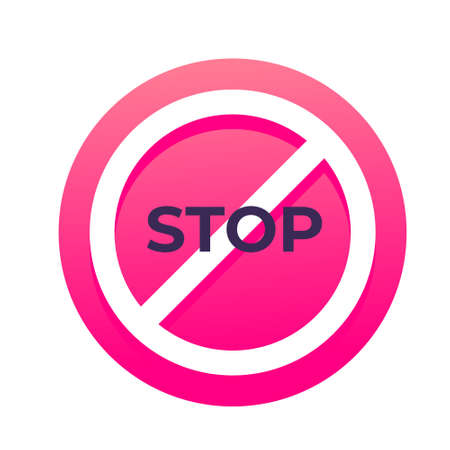 stop badge and icon design vector objects illustrationsのイラスト素材