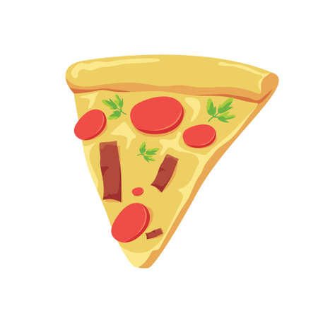 pizza design vector flat objectsのイラスト素材