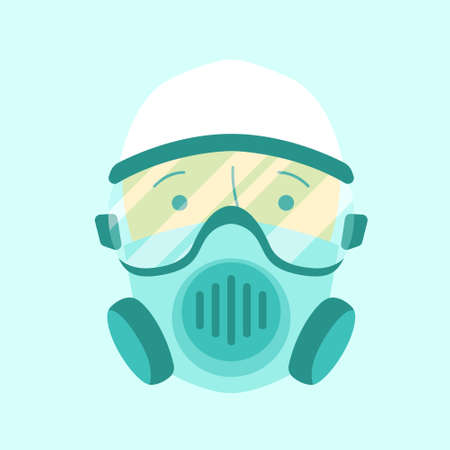 hazmat design vector illustration object medical objects protection body human and equipment protection corona virusのイラスト素材