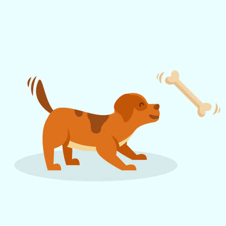dog design vector object illustration character pet animal friendlyのイラスト素材