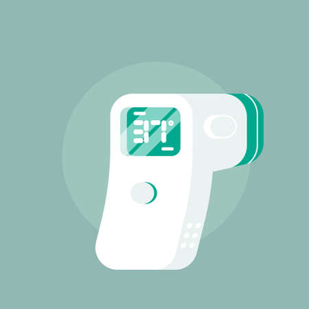 thermometer design vector illustration object medical objects protection body human and equipment protection corona virusのイラスト素材