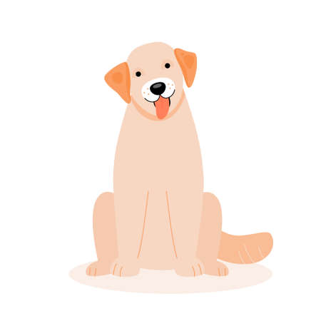 dog design vector object illustration character pet animal friendlyのイラスト素材