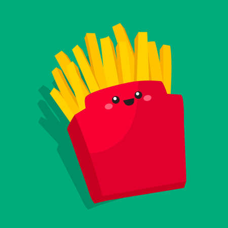 potato design vector objects illustration fast food restaurantのイラスト素材