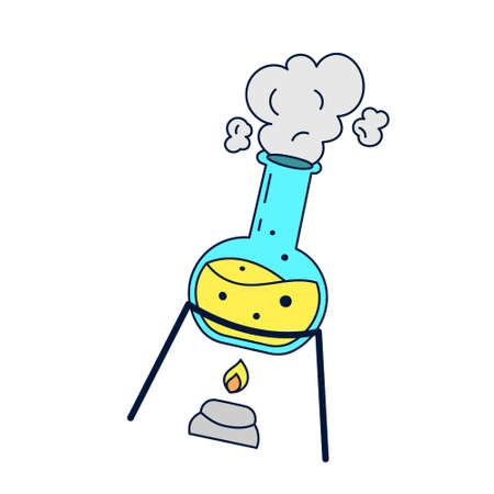 tube design vector objects illustration science elements and laboratory objectsのイラスト素材