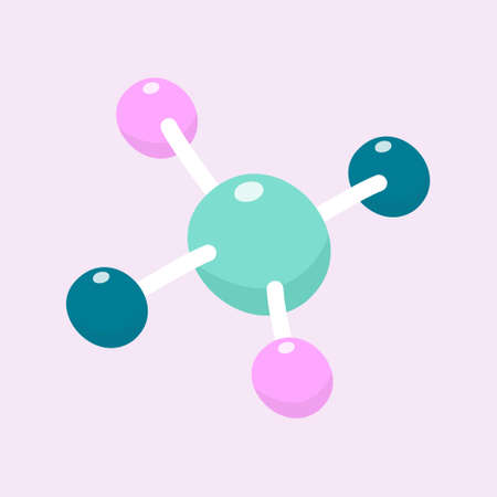 molecule dna design vector objects illustration science elements and laboratory objectsのイラスト素材