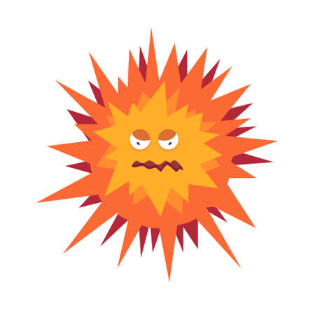 virus germs and bacteria design vector objects illustration character dangerous creatureのイラスト素材