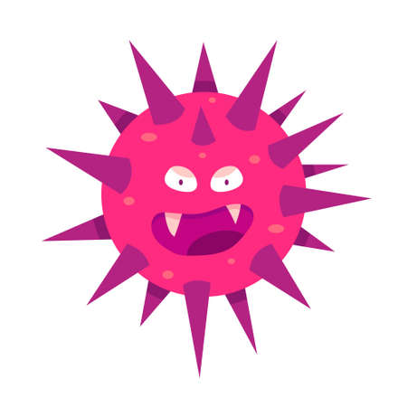 virus germs and bacteria design vector objects illustration character dangerous creature