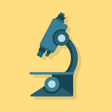 microscope design vector objects illustration science elements and laboratory objects
