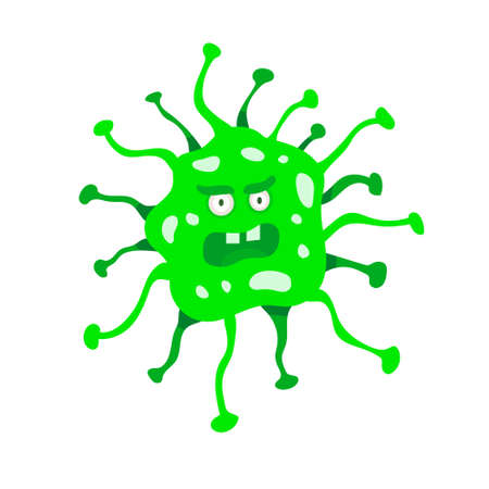 virus germs and bacteria design vector objects illustration character dangerous creatureのイラスト素材