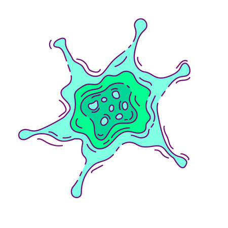virus germs and bacteria design vector objects illustration character dangerous creatureのイラスト素材