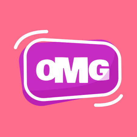 funny lol sticker social media design vectorのイラスト素材