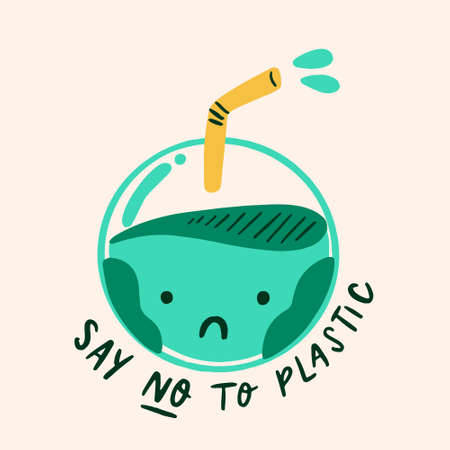 ecology badges hand drawn styles save the world save the animal save the sea go greenのイラスト素材