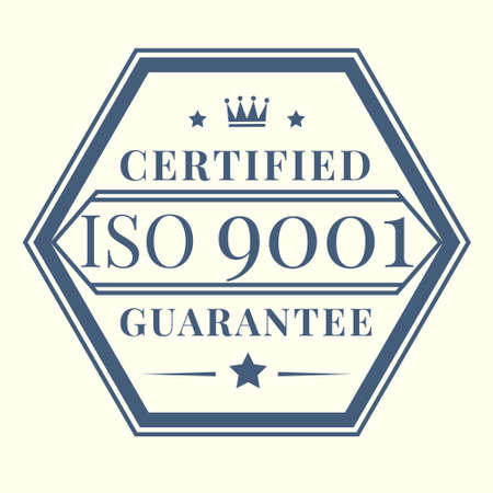 iso certification badge stamp design vectorのイラスト素材