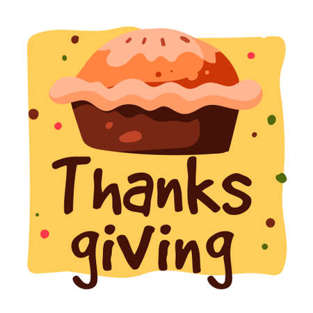 hand drawn thanks giving day badge design vectorのイラスト素材