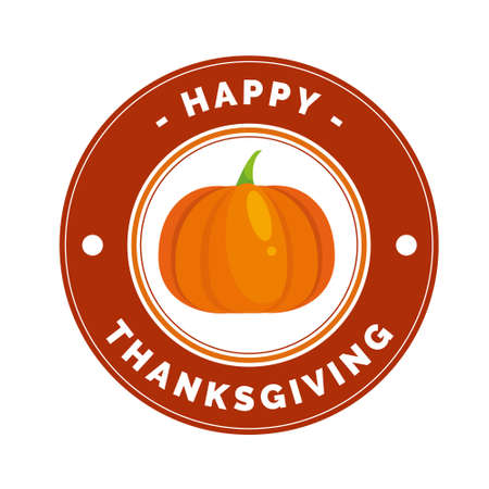 hand drawn thanks giving day badge design vectorのイラスト素材