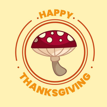 hand drawn thanks giving day badge design vectorのイラスト素材