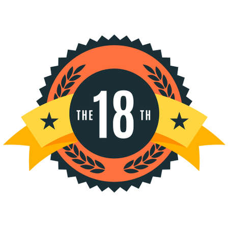 happy birthday and anniversary badge stamp label design vectorのイラスト素材
