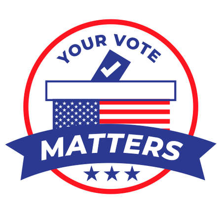 usa president election vote badgeのイラスト素材