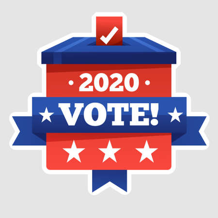 usa president election vote badgeのイラスト素材