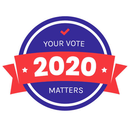 usa president election vote badgeのイラスト素材