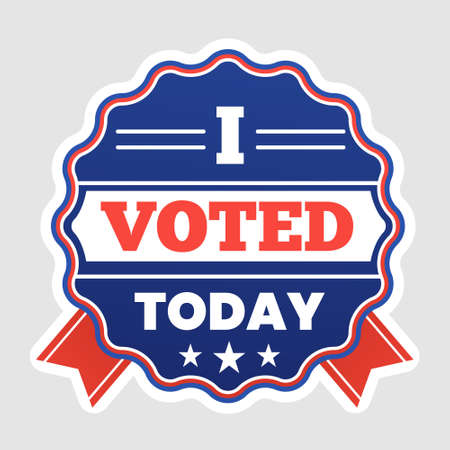 usa president election vote badgeのイラスト素材