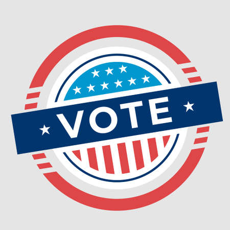usa president election vote badgeのイラスト素材