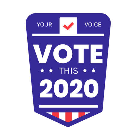 usa president election vote badgeのイラスト素材