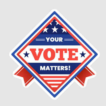 usa president election vote badgeのイラスト素材