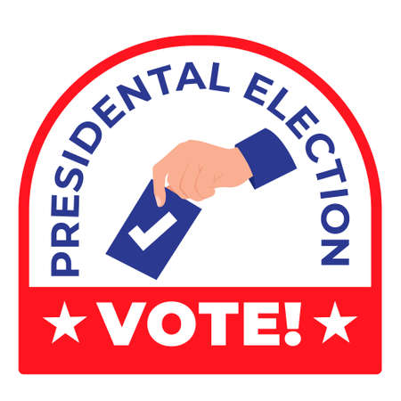 usa president election vote badgeのイラスト素材