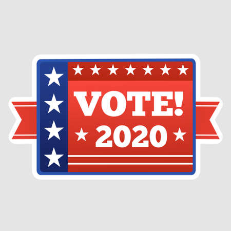 usa president election vote badgeのイラスト素材