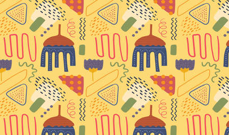 abstract shapes geometric objects art background can be used for decorative pictures of the wall,...