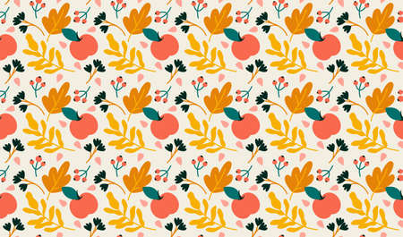 happy auntumn season day background flat illustration for web ecommerce