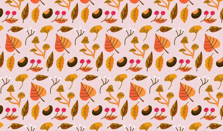 happy auntumn season day background flat illustration for web ecommerce