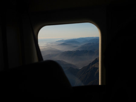 Aerial panorama view of the untouched wilderness of Southland, majestic Southern Alps foothill...
