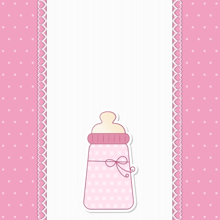 Baby Pink background  - A tender background for newborn announcement or baby shower invitation with a copy space in white cotton fabric のイラスト素材