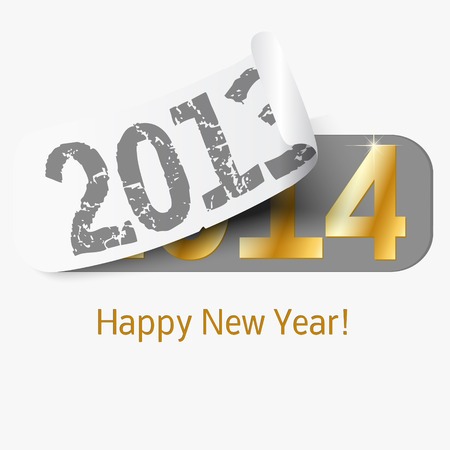 Happy New Year  - The old year gives way to the new のイラスト素材