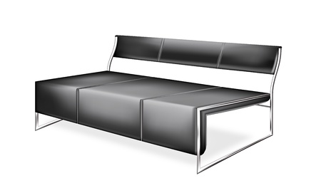 New fancy modern sofa living room のイラスト素材