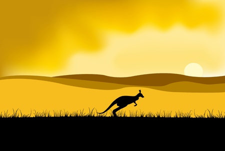 Australia sunsetのイラスト素材