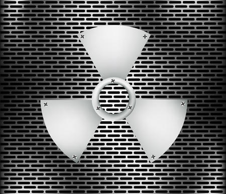 Danger symbol metal abstract backgrondのイラスト素材
