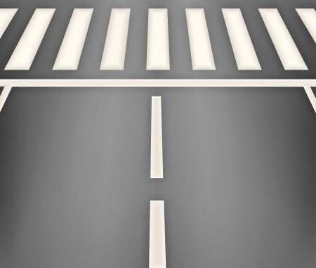 Crosswalk across the street in the cityのイラスト素材