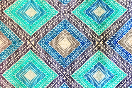 Beautiful hand woven patterned fabricの写真素材