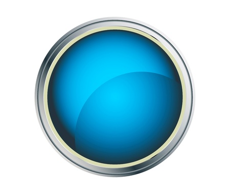 Blue button on a white backgroundのイラスト素材