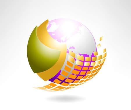 Golden globes icon backgroundのイラスト素材