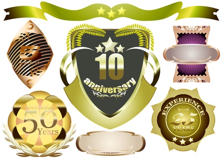 Anniversary label on a white backgroundのイラスト素材