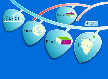 Four step marketing display business concepts backgroundのイラスト素材