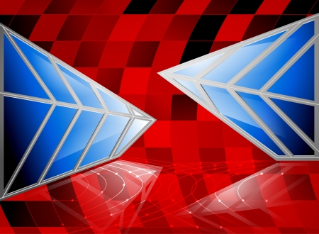 The blue glass reflection abstract backgroundのイラスト素材